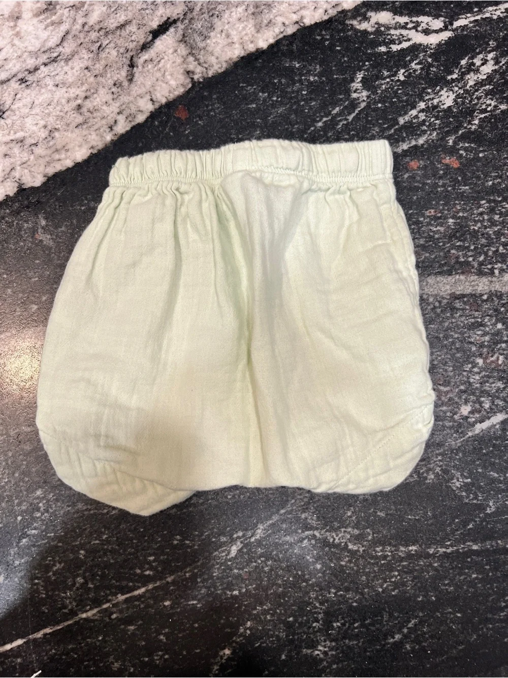 Old Navy Baby Girls Linen Blend Bubble Shorts Light Green 12-18M